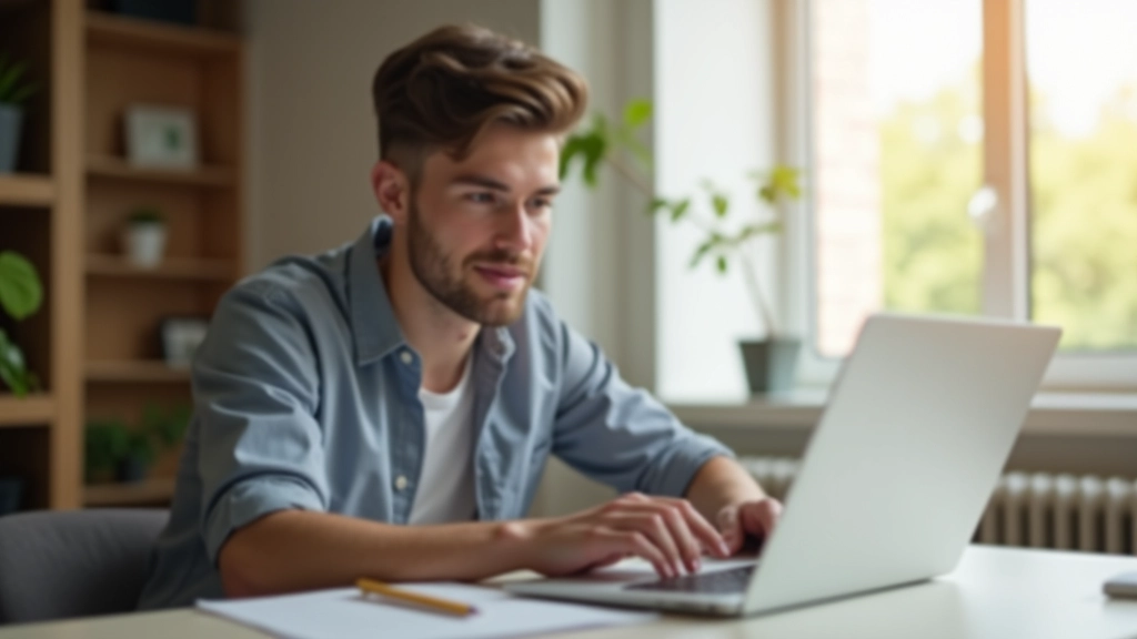Jeune personne consultant un ordinateur portable examinant les achats en ligne